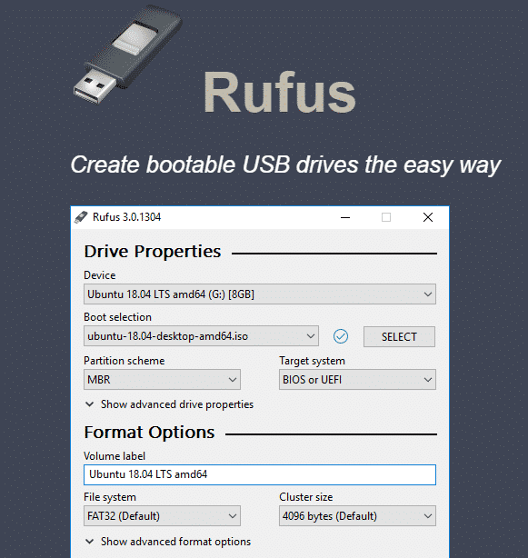 create linux bootable usb for mac on a windows computer